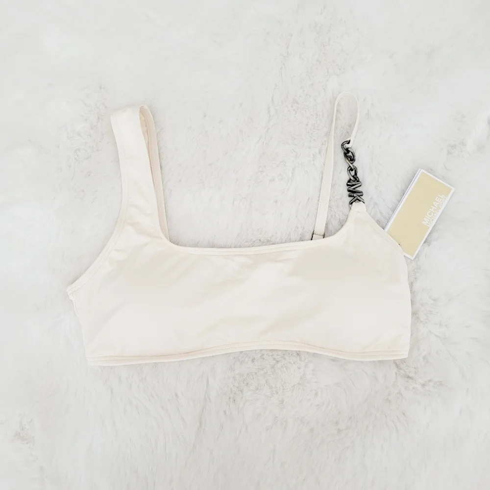 ✨️MICHAEL KORS BIKINI TOP OFF WHITE SIZE M